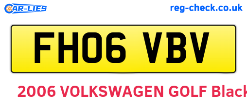 FH06VBV are the vehicle registration plates.