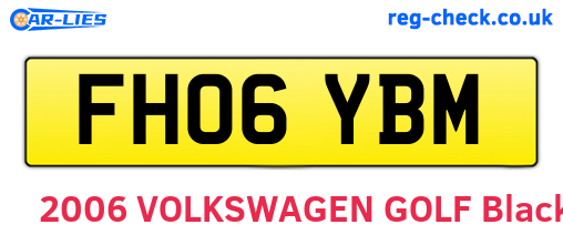 FH06YBM are the vehicle registration plates.