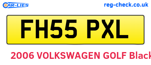 FH55PXL are the vehicle registration plates.