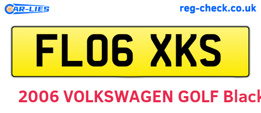 FL06XKS are the vehicle registration plates.