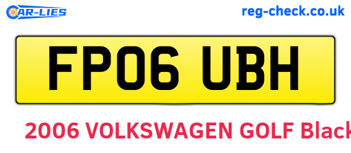 FP06UBH are the vehicle registration plates.