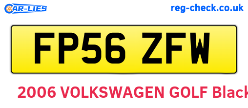 FP56ZFW are the vehicle registration plates.