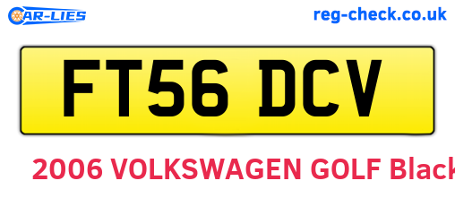 FT56DCV are the vehicle registration plates.