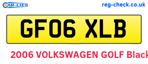 GF06XLB are the vehicle registration plates.