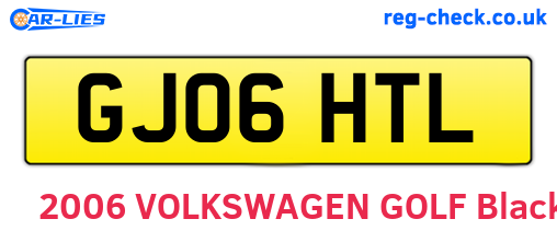 GJ06HTL are the vehicle registration plates.