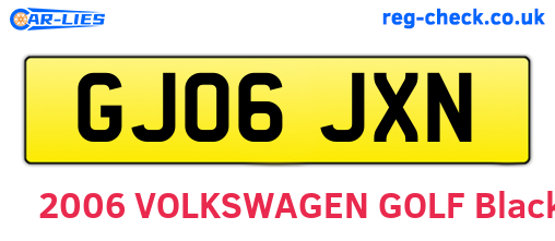 GJ06JXN are the vehicle registration plates.