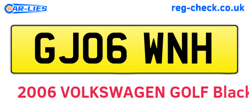 GJ06WNH are the vehicle registration plates.