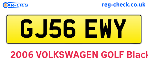 GJ56EWY are the vehicle registration plates.