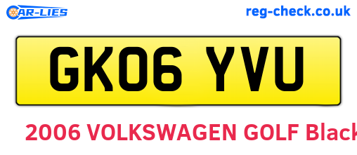 GK06YVU are the vehicle registration plates.