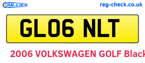 GL06NLT are the vehicle registration plates.