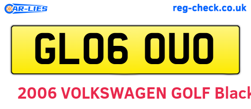 GL06OUO are the vehicle registration plates.