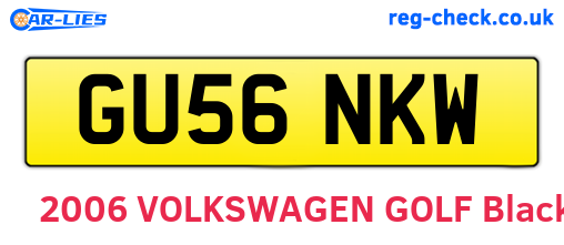 GU56NKW are the vehicle registration plates.