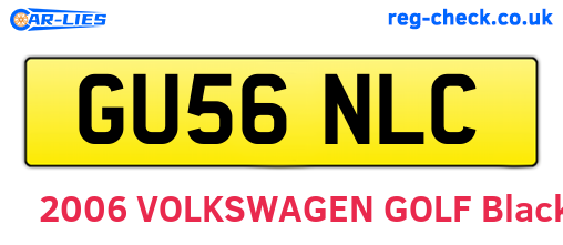 GU56NLC are the vehicle registration plates.