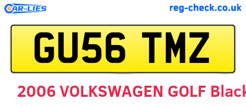 GU56TMZ are the vehicle registration plates.