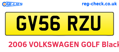 GV56RZU are the vehicle registration plates.