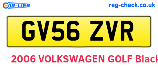 GV56ZVR are the vehicle registration plates.