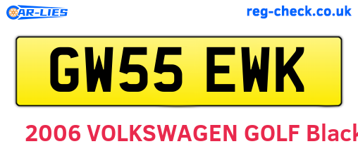GW55EWK are the vehicle registration plates.