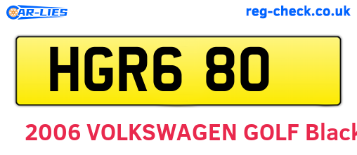 HGR680 are the vehicle registration plates.