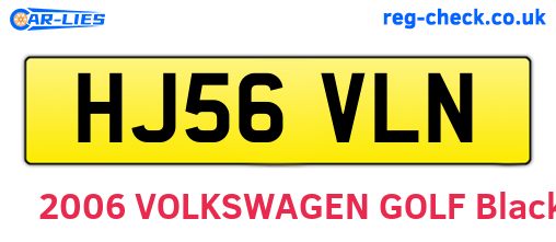 HJ56VLN are the vehicle registration plates.