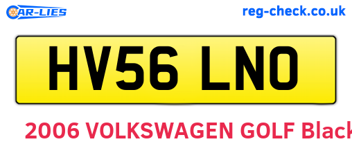 HV56LNO are the vehicle registration plates.