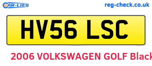 HV56LSC are the vehicle registration plates.