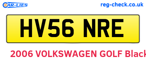 HV56NRE are the vehicle registration plates.