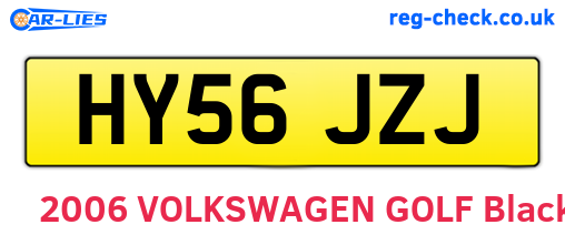 HY56JZJ are the vehicle registration plates.