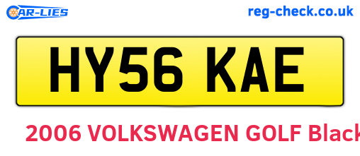 HY56KAE are the vehicle registration plates.