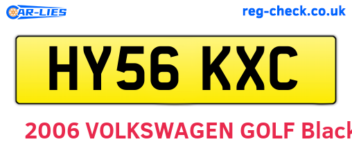 HY56KXC are the vehicle registration plates.