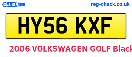 HY56KXF are the vehicle registration plates.