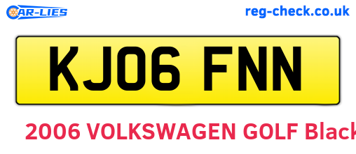 KJ06FNN are the vehicle registration plates.