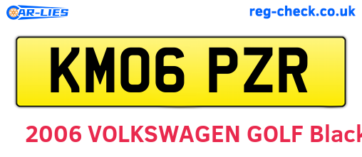 KM06PZR are the vehicle registration plates.