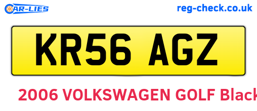 KR56AGZ are the vehicle registration plates.