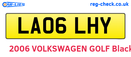 LA06LHY are the vehicle registration plates.