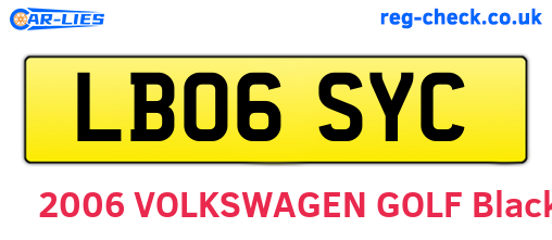 LB06SYC are the vehicle registration plates.