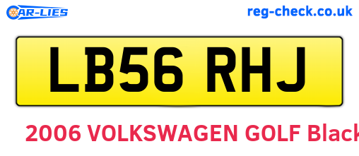 LB56RHJ are the vehicle registration plates.