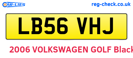 LB56VHJ are the vehicle registration plates.