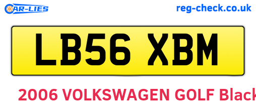 LB56XBM are the vehicle registration plates.
