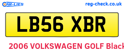 LB56XBR are the vehicle registration plates.