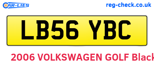 LB56YBC are the vehicle registration plates.