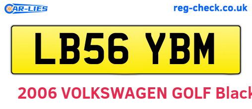 LB56YBM are the vehicle registration plates.