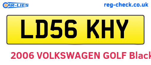 LD56KHY are the vehicle registration plates.