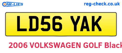 LD56YAK are the vehicle registration plates.