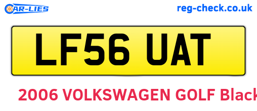 LF56UAT are the vehicle registration plates.