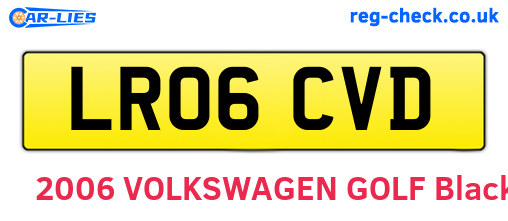 LR06CVD are the vehicle registration plates.