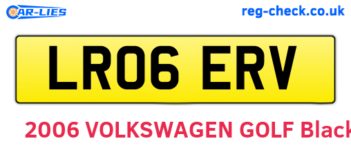 LR06ERV are the vehicle registration plates.