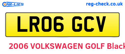 LR06GCV are the vehicle registration plates.