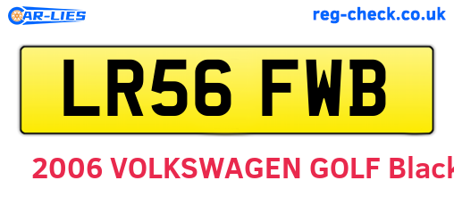 LR56FWB are the vehicle registration plates.