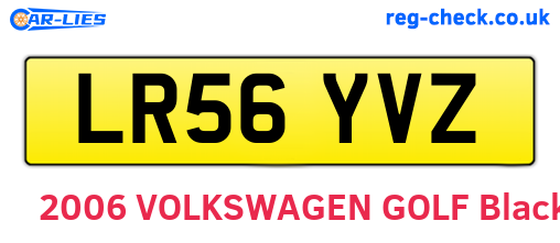 LR56YVZ are the vehicle registration plates.