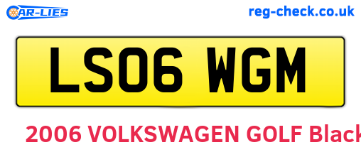 LS06WGM are the vehicle registration plates.